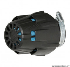 Filtre a air polini blue air box phbh noir fixation coudee 30° diametre: 46 (203.0097) pièce pour Scooter, Mécaboite, Mobylette, Maxi Scooter, Moto, Quad