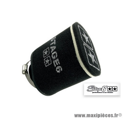 Filtre à air double mousse Stage 6 diamètre 70mm couleur noir