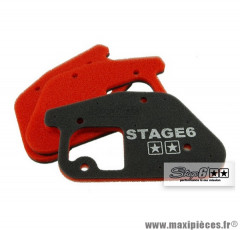 Mousse de filtre à air d'origine marque Stage 6 « Double Sponge » origine pour MBK Booster, Stunt / Yamaha BW'S, Slider * Prix spécial !