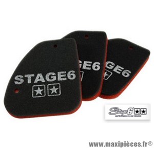 Mousse de filtre à air d'origine marque Stage 6 « Double Sponge » origine pour Peugeot Speedfight / Trekker