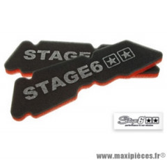 Mousse de filtre à air d'origine marque Stage 6 Double Sponge origine pour Piaggio NRG / Typhoon après 1998