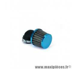 Filtre a air type kn small coude diametre: 28 / 35 bleu pièce pour Scooter, Mécaboite, Mobylette, Maxi Scooter, Moto, Quad