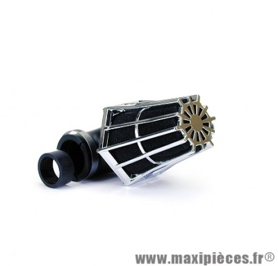 Filtre a air r 90 35 / 28 chrome / noir pièce pour Scooter, Mécaboite, Mobylette, Maxi Scooter, Moto, Quad
