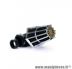 Filtre a air r 90 35 / 28 chrome / noir pièce pour Scooter, Mécaboite, Mobylette, Maxi Scooter, Moto, Quad