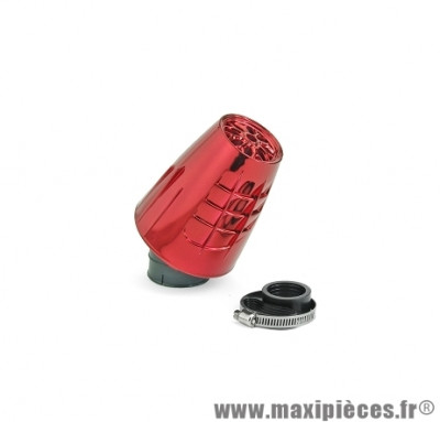 Filtre a air obus 30 35 / 28 rouge anodise pièce pour Scooter, Mécaboite, Mobylette, Maxi Scooter, Moto, Quad