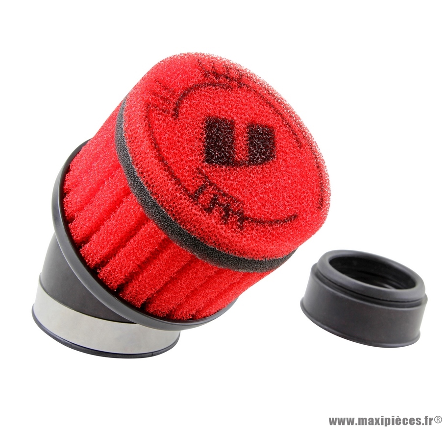 Filtre à air Voca Compétition Ø48mm pour carbu Keihin PWK couleur rouge