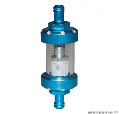 Filtre a essence Replay cylindrique alu transparent / bleu