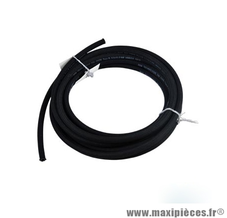 Durite d'essence nbr 5x10 textile noir haute qualite 5m pièce pour Scooter, Mécaboite, Mobylette, Maxi Scooter, Moto, Quad