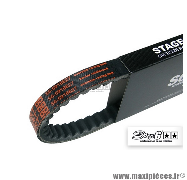 Courroie de transmission marque Stage 6 R/T pour vario grande plage, pour MBK Nitro / Booster