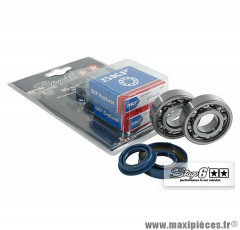 Kit roulement avec joints spy, cage acier, marque Stage 6 C4 pour MBK Nitro / Booster