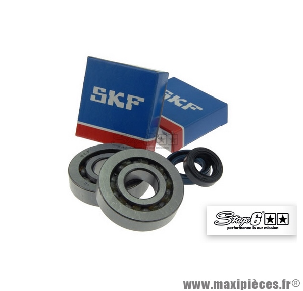 Kit roulement avec joints spy, cage acier, marque Stage 6 C4 pour Peugeot Speedfight / Trekker