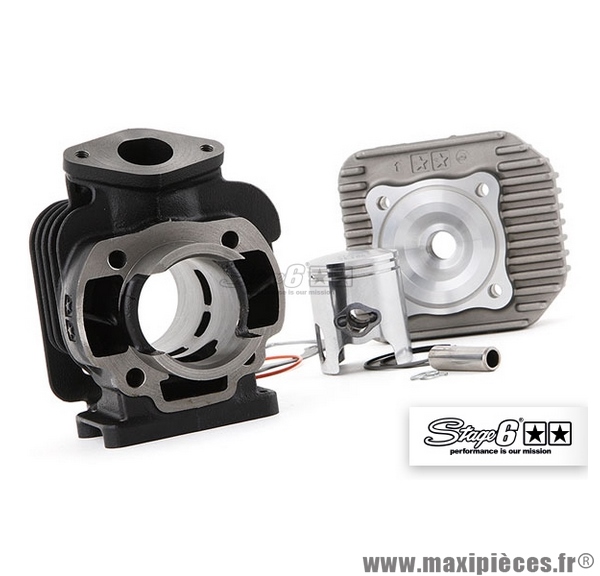 Kit Haut Moteur 50cc Stage 6 Streetrace" Fonte pour scooter MBK Booster spirit road stunt next rocket one naked, YAMAHA Bws slider spi easy