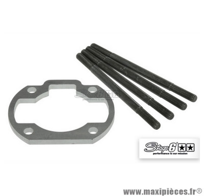 Cale de réhausse de cylindre de 5mm avec goujons marque Stage 6 pour M7x120mm MBK Nitro / Ovetto * Prix spécial !