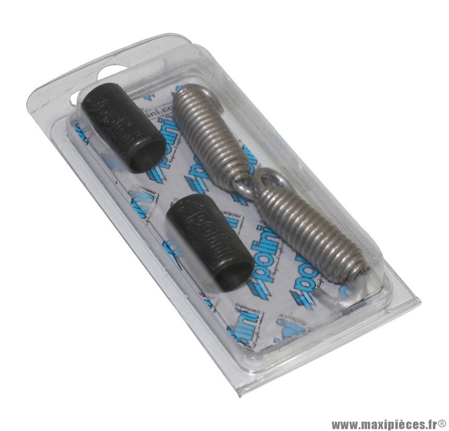 Ressort de pot polini l53mm avec crochet tournant (vendu par paire) (228.0004) pièce pour Scooter, Mécaboite, Mobylette, Maxi Scooter, Moto, Quad