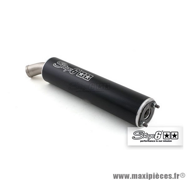 Cartouche de pot d'échappement marque Stage 6 couleur alu Black