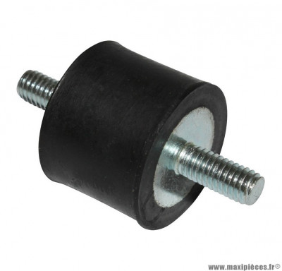 Silentbloc mâle/mâle (vis M6) universel pour pot d’échappement et autre compatible Scooter, Mécaboite, Mobylette, Maxi Scooter, Moto, Quad