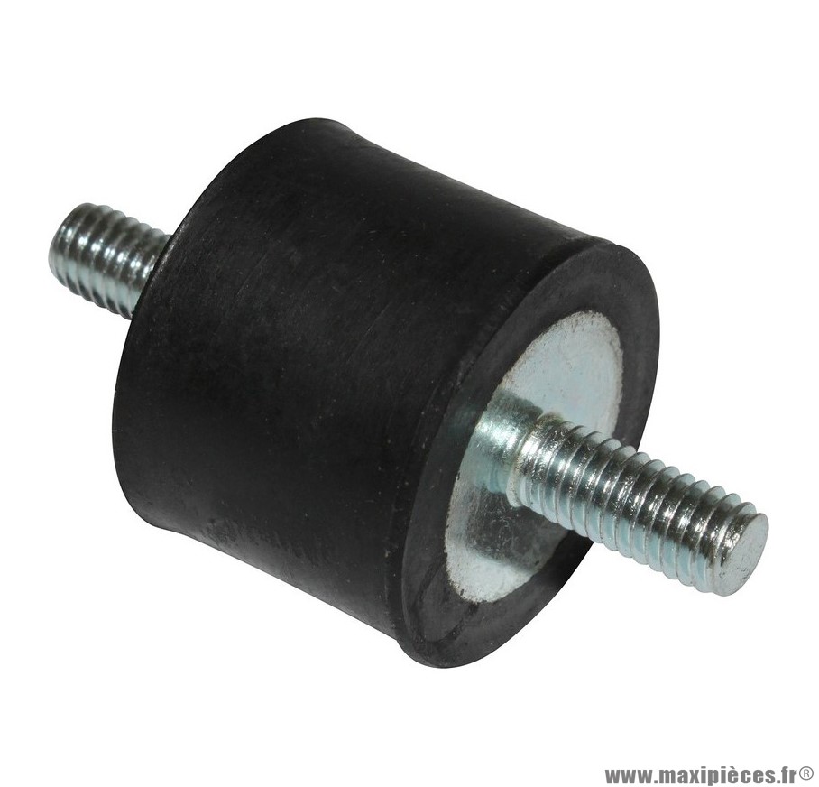 Silentbloc mâle/mâle (vis M6) universel pour pot d’échappement et autre compatible Scooter, Mécaboite, Mobylette, Maxi Scooter, Moto, Quad