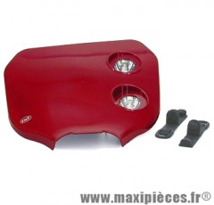 Tête de fourche plaque phare enduro bi halogène pour moto 50 à boite (rouge)