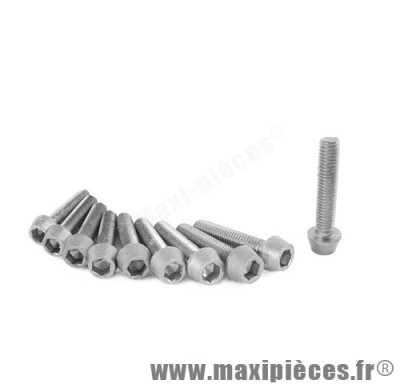 SACHET 10 VIS T6 ALU couleur alu (VIS: PAS DE M5 X 25 DE LONG) *Prix discount !