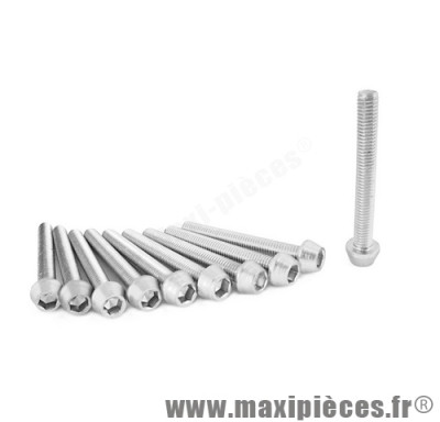 SACHET 10 VIS T6 ALU couleur alu (VIS: PAS DE M5 X 40 DE LONG) *Prix discount !
