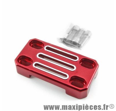 Pontet de guidon alu taille amovible grace a sa fixation ovale de 70mm a 85mm en longueur et 32mm en largeur couleur rouge anodise *Prix discount !