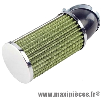 Filtre a air adaptable diametre28/35 long vert coude 45