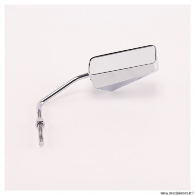 Rétroviseur réversible F1 chrome Victoria Bull Ø8 pour scooter, mécaboite, mobylette, maxiscooter, moto & quad * Déstockage !
