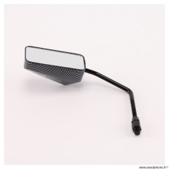 Rétroviseur réversible F1 carbone Victoria Bull Ø8 avec adaptateur Ø10 pour scooter, mécaboite, mobylette, maxiscooter, moto & quad * Déstockage !