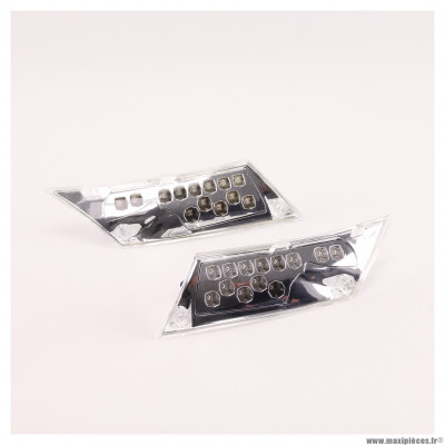 Paire de clignotants arrière transparent à leds pour scooter piaggio zip après 2000 * Déstockage !