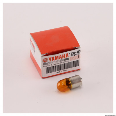 Ampoule de clignotant 12V10W OEM Yamaha : 1KB-83311-00 type BAU15S (ergot decalé) * Déstockage !