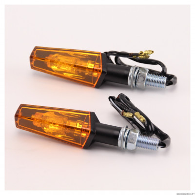 Clignotants keen noir à ampoule homologué universel pour moto, scooter, mob, quad… * Déstockage !