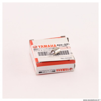 Ampoule feu de position blanc 12V T4W OEM Yamaha : 4KM-84347-00 type BA9S * Déstockage !