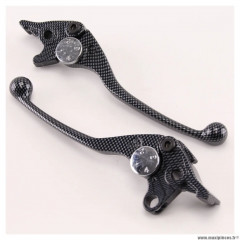Paire de levier de frein et d'embrayage type origine couleur carbone pour moto Yamaha 400/1200/1300 XJR jusqu'a 2001 * Déstockage !