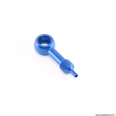 Raccord banjo ergal à visser droit bleu (Ø10mm) pour durite de frein aviation * Déstockage !