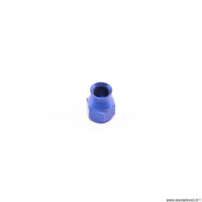 Écrou raccord gaine/flexible de frein à visser bleu (M10x0.9) pour durite aviation * Déstockage !