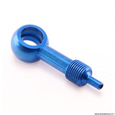 Raccord banjo ergal à visser coudé 15° bleu (Ø10mm) pour durite de frein aviation * Déstockage !