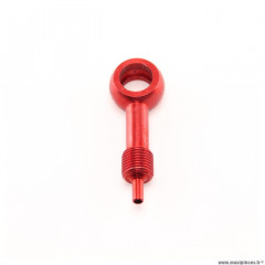 Raccord banjo ergal à visser droit rouge (Ø10mm) pour durite de frein aviation * Déstockage !
