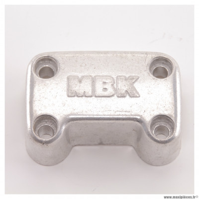 Pontet-collier de guidon origine NJ96255010 pour cyclo MBK 51 (avec logo MBK) * Déstockage !