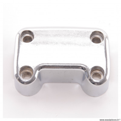 Pontet-collier de guidon chrome origine NY16255000 pour cyclo MBK 51, DAKOTA, KANSAS, PHENIX... * Déstockage !
