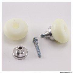 Tampons de protection + embouts Omega pour Peugeot XR6 blanc (2 paires) *Prix discount !