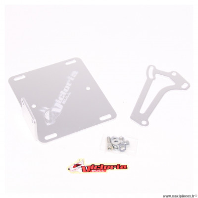 Support plaque d'immatriculation ludix/typhoon alu Victoria Bull *Déstockage !
