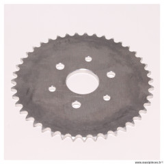 Couronne alu Z43 420 Ø40,5 mm pour moto conti RX 356 V4 50/70/80cc et autres - 6 trous * Déstockage !