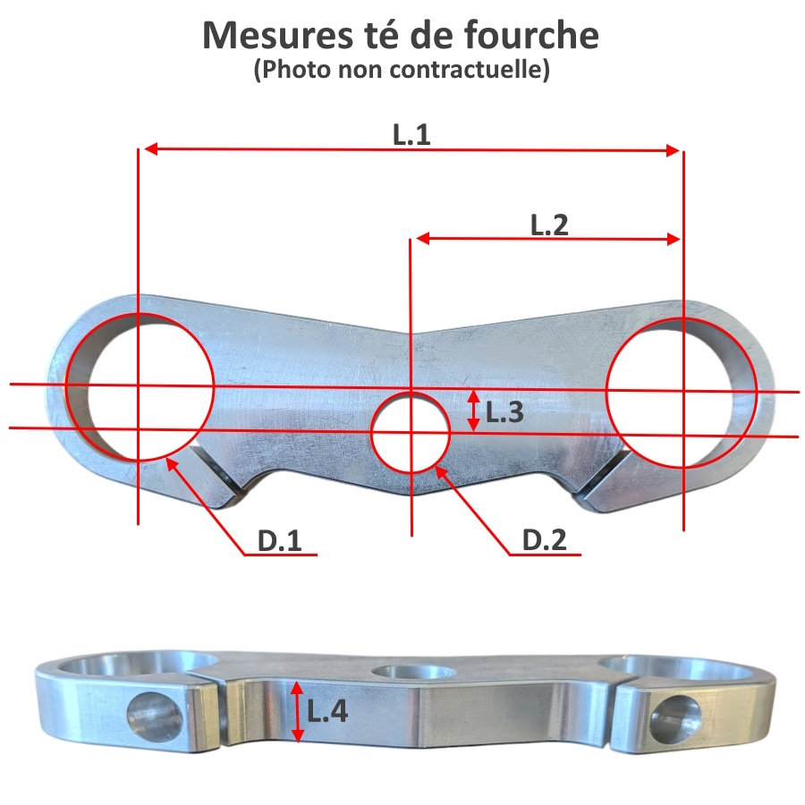 TÉ DE FOURCHE ALU CNC inférieur pour RX 356 80cc 2010 et autres * Déstockage !