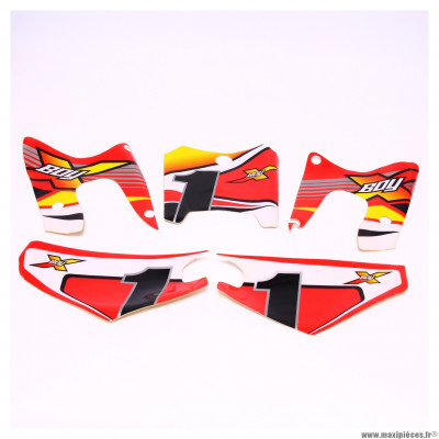 Kit déco rouge pour mini moto Conti 50 X-BOY 2004 * Déstockage !