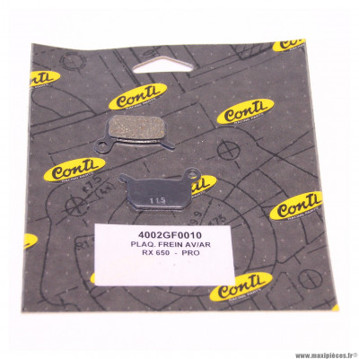Plaquettes de freins avant / arriere pour moto Conti RX650 Pro * Déstockage !