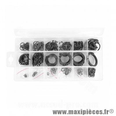 Coffret d'assortiment de 300 circlips à oeil