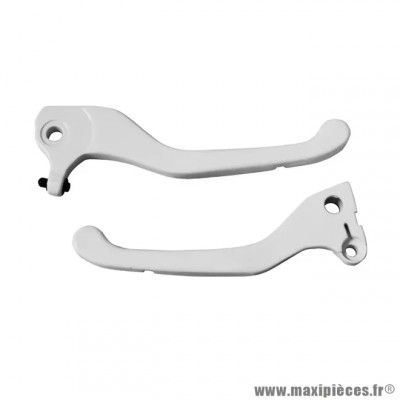 Paire de leviers de frein blanc pour scooter Mbk Booster 50 1999-2003