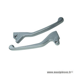 Paire de leviers de frein carbone pour scooter Stalker (avec tambour arrière)