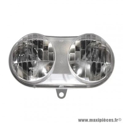 Phare optique avant 12V 35/35W adaptable pour MBK 50 Booster 1996-2003 / Yamaha 50 BWS 1996-2003