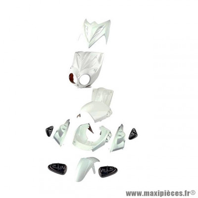 Kit carrosserie carénage blanc 7 pièces pour MBK Stunt / Yamaha Slider